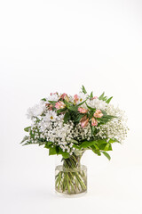 Naklejka na ściany i meble flower arrangement on white background