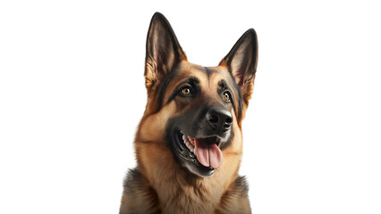 German Shepherd Dog in a invisible background Generative AI