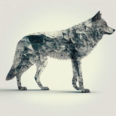 wolf, wolf in the snow, wolf in the winter, wolf on the white background, wolf on background