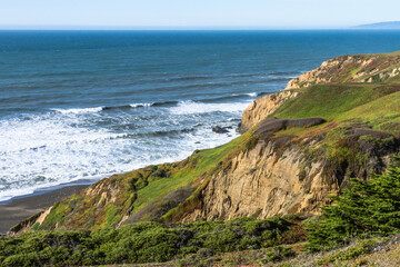 Fototapeta na wymiar San Francisco Bay Mussel Rock