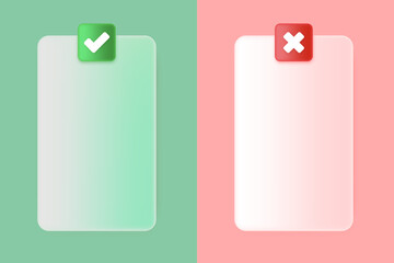 Versus VS battle. 3D speech banner with facts and myths. Concept of thorough fact checking or easy compare evidence. Vector illustration.