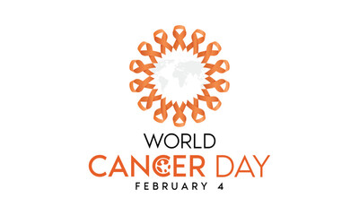 world cancer day, orange ribbon for world cancer, world cancer day campaign