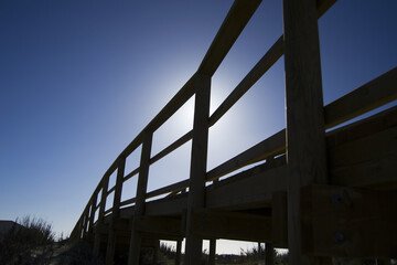 bridge on the beach
