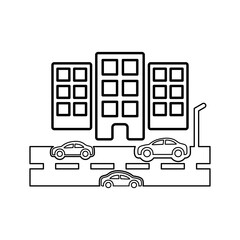 Building, castle, cityscape line icon. 