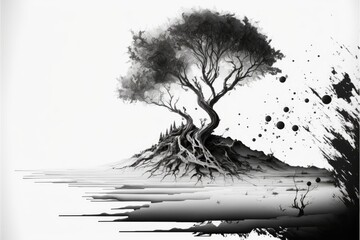 Fototapeta premium Abstract graphic generative ai Illustration 