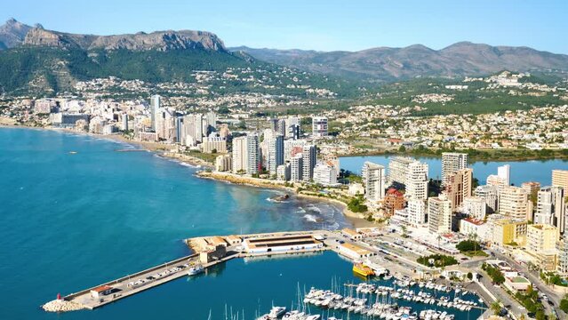 aerial view of Calpe- popular tourism destination in Spain