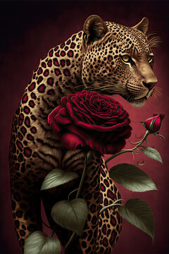 Leopards and roses 