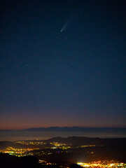 Neowise Comet over Malibu at dusk