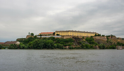 Petrovaradin fortress in Novi Sad in Serbia with the  inscription European capital of culture 2022