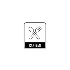 Canteen sign board vector graphics