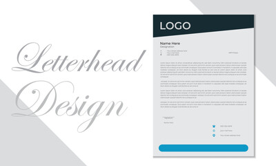 Abstract Letterhead Design Template, letterhead template vector, printing design, minimalist style, Elegant letterhead template design in minimalist style