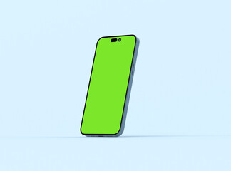 Phone 14 pro and screen mockup with mobile app presentation template. 3d render