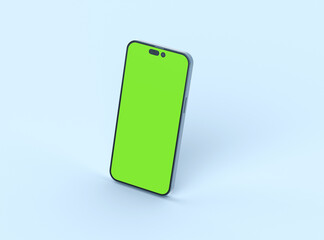 Phone 14 pro and screen mockup with mobile app presentation template. 3d render