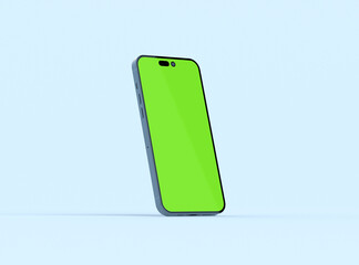 Phone 14 pro and screen mockup with mobile app presentation template. 3d render