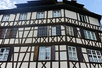 Fototapeta na wymiar Building and streets at city of Strasbourg, France