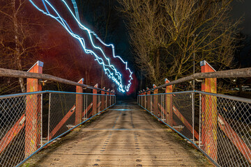 Die Thalkirchner Brücke bei Nacht