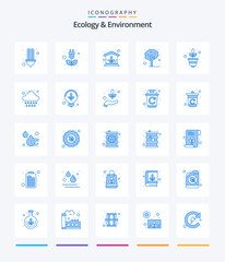 Creative Ecology And Environment 25 Blue icon pack  Such As plant. tree. green. summer. nature
