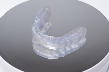Dental mouthguard, splint for the treatment of dysfunction of the temporomandibular joints, bruxism, malocclusion, to relax the muscles of the jaw.