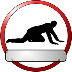 Crawling Man Sign