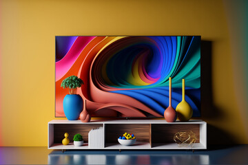 Simple Coulourfull Explosion of Colors in Background of Furniture