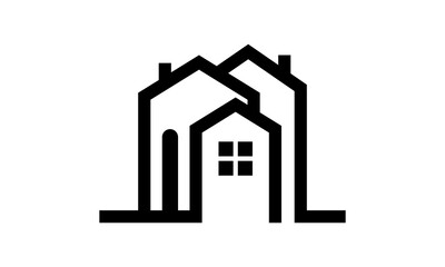 home simple line art logo