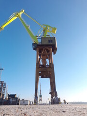 Crane in port in Gdynia Poland