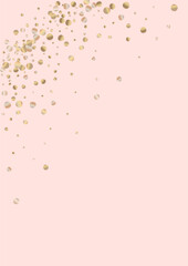 Bronze Splash Vector Pink Background. Bright Dust