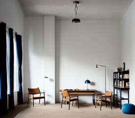 modern dining room with table