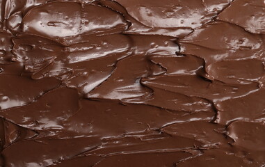 Cream chocolate spread surface, background and texture