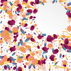 Magic Rain Vector Grey Background. Gradient