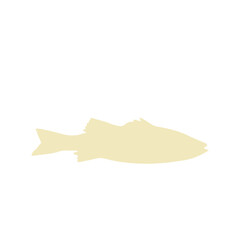 Cute silhouette fish vector illustration icon. Tropical fish, sea fish, aquarium fish