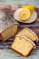 lemon pudding on wood