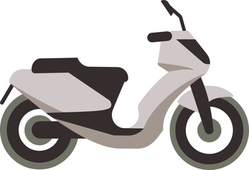 Touring bike icon. Cartoon motorcycle side view