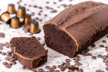 Fototapeta na wymiar chocolate pudding ready to eat coffee capsules