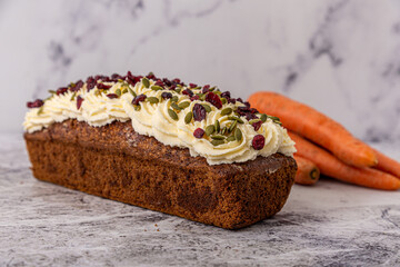 blueberry and cream cake ready to eat