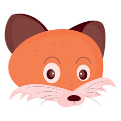 Isolated cute fox avatar character Vector