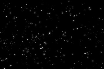 Abstract background - black sky and white stars.