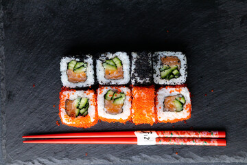 Sushi rolls menu Japanese food