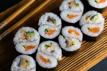 Sushi rolls menu Japanese food