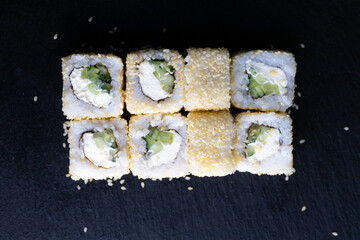 Sushi rolls menu Japanese food