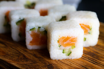 Sushi rolls menu Japanese food