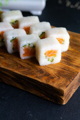 Sushi rolls menu Japanese food