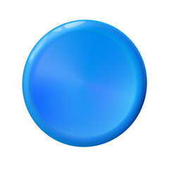 Shiny circle light blue button. png