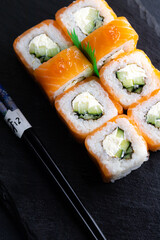 Sushi rolls menu Japanese food