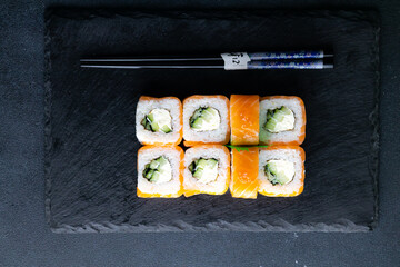 Sushi rolls menu Japanese food