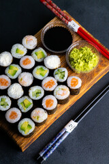 Sushi rolls menu Japanese food