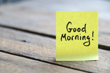Good morning hand drawn lettering phrase.
