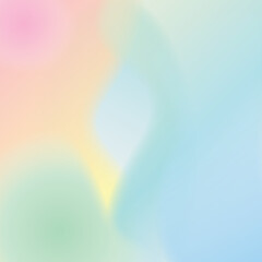 Soft Blue, Green, Pink, and Yellow Pastel Gradient Splash Background- Vector paths with feather