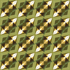 Seamless geometric background olive rhombus