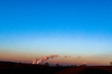 Wolkenmaschine im Winter